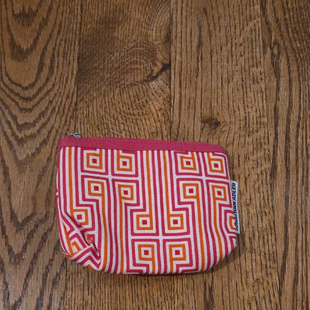 Clinique - Jonathan Adler - 3 Vibrant Pink and Orange Patterned Cosmetic Bags